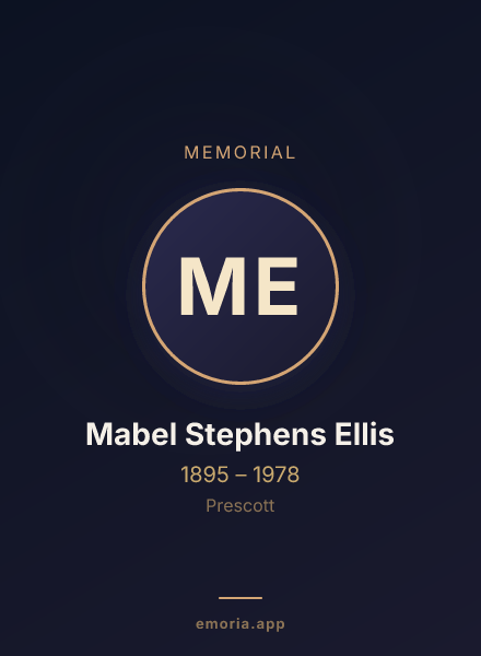 Memorial portrait of Mabel Stephens Ellis