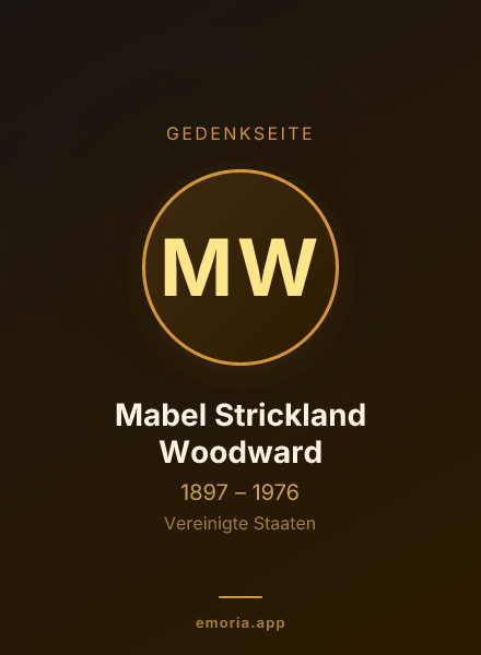 Gedenkportrait von Mabel Strickland Woodward