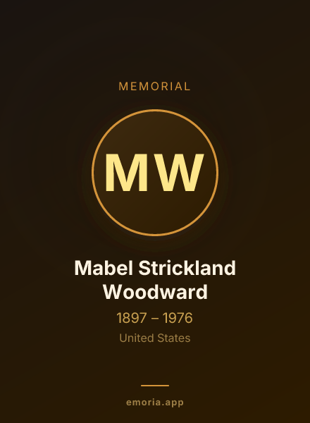 Memorial portrait of Mabel Strickland Woodward