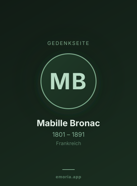 Gedenkportrait von Mabille Bronac