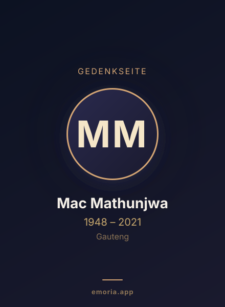Gedenkportrait von Mac Mathunjwa