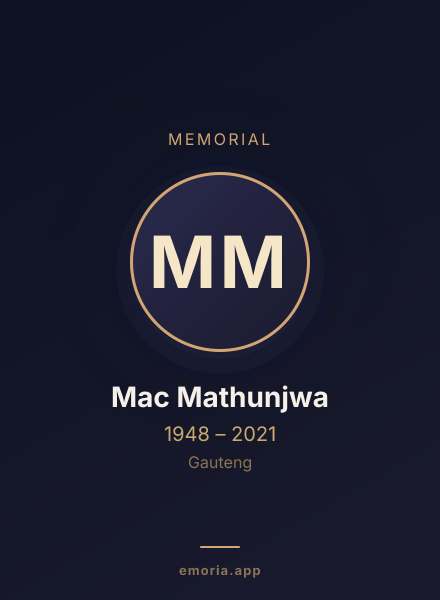 Memorial portrait of Mac Mathunjwa