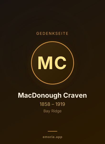 Gedenkportrait von MacDonough Craven