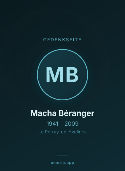 Gedenkportrait von Macha Béranger