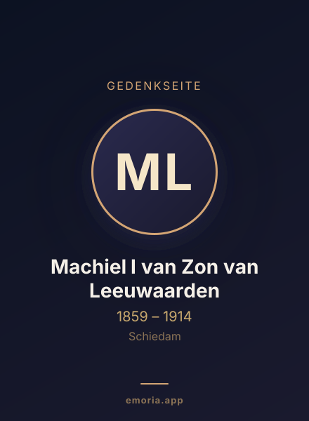Gedenkportrait von Machiel I van Zon van Leeuwaarden