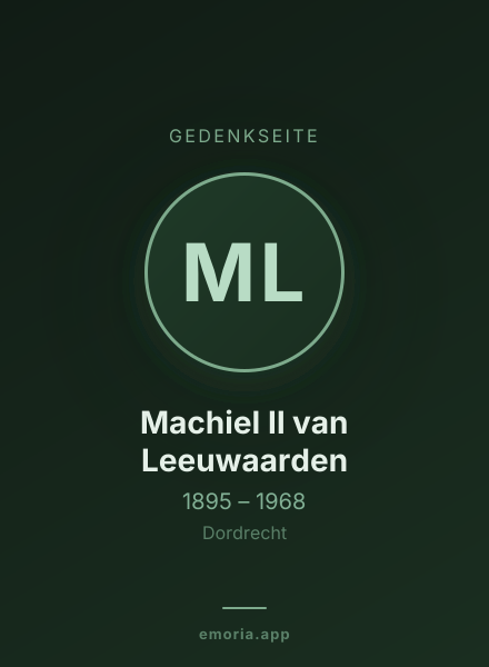 Gedenkportrait von Machiel II van Leeuwaarden