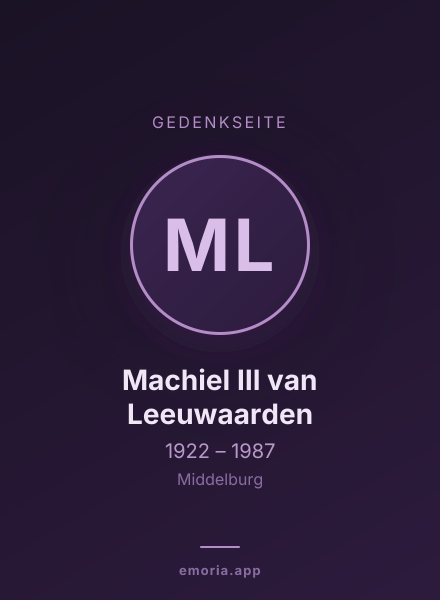 Gedenkportrait von Machiel III van Leeuwaarden