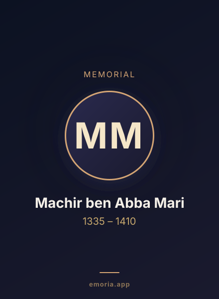 Memorial portrait of Machir ben Abba Mari