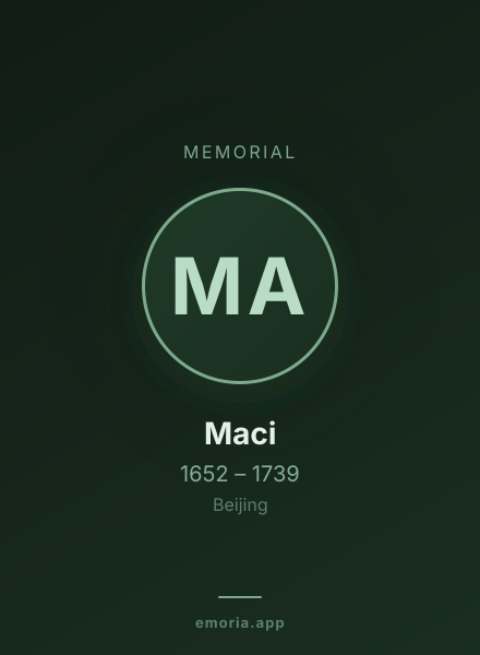 Memorial portrait of Maci