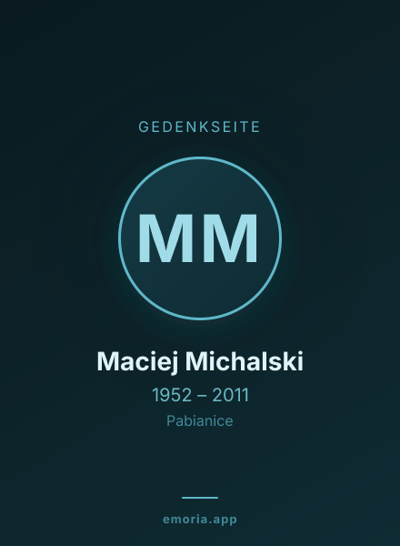 Gedenkportrait von Maciej Michalski