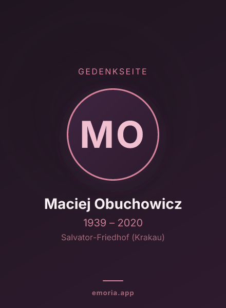 Gedenkportrait von Maciej Obuchowicz