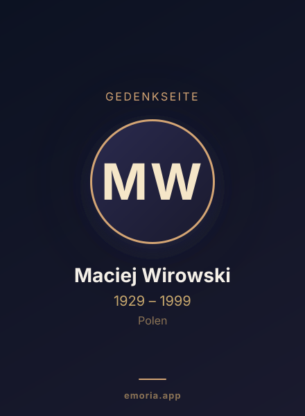 Gedenkportrait von Maciej Wirowski