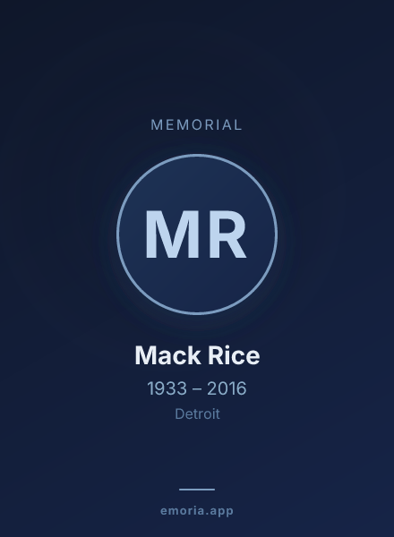 Memorial portrait of Mack Rice