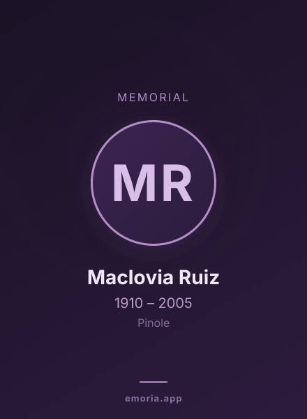 Memorial portrait of Maclovia Ruiz
