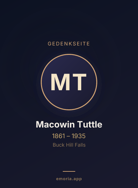 Gedenkportrait von Macowin Tuttle