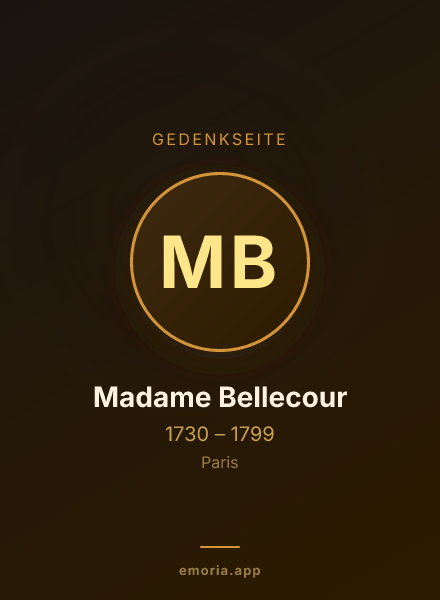 Gedenkportrait von Madame Bellecour