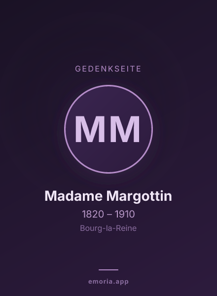 Gedenkportrait von Madame Margottin
