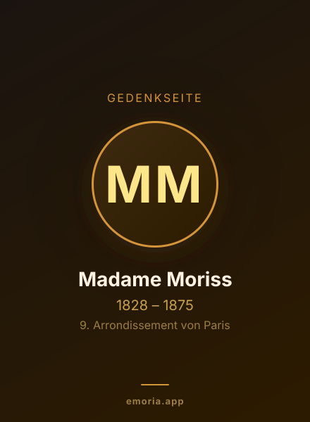 Gedenkportrait von Madame Moriss