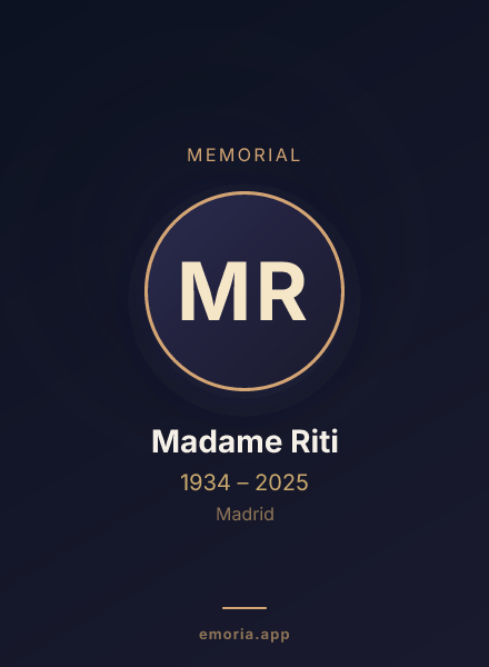 Memorial portrait of Madame Riti