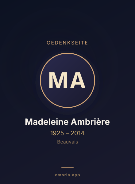 Gedenkportrait von Madeleine Ambrière