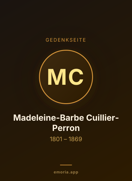 Gedenkportrait von Madeleine-Barbe Cuillier-Perron