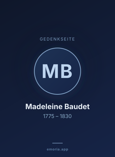 Gedenkportrait von Madeleine Baudet