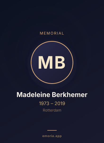 Memorial portrait of Madeleine Berkhemer