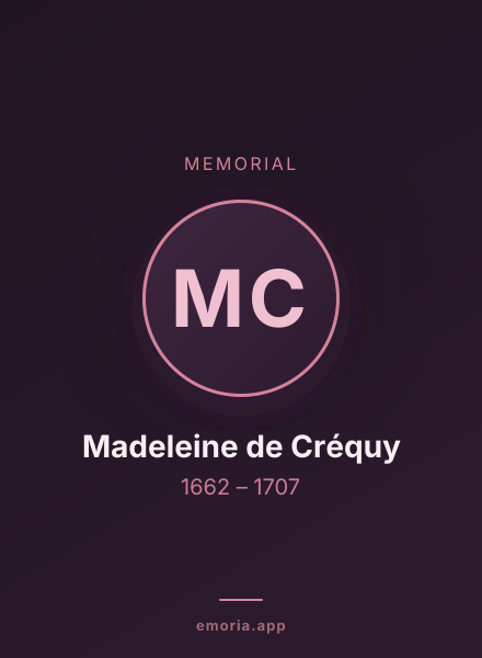 Memorial portrait of Madeleine de Créquy