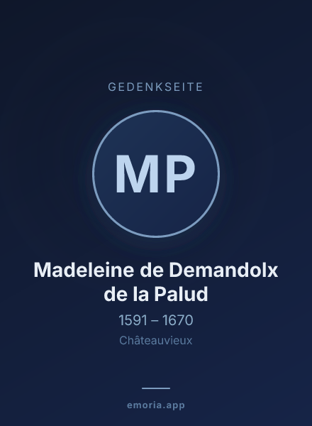 Gedenkportrait von Madeleine de Demandolx de la Palud
