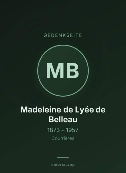 Gedenkportrait von Madeleine de Lyée de Belleau