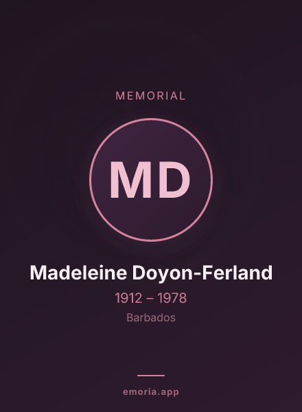 Memorial portrait of Madeleine Doyon-Ferland