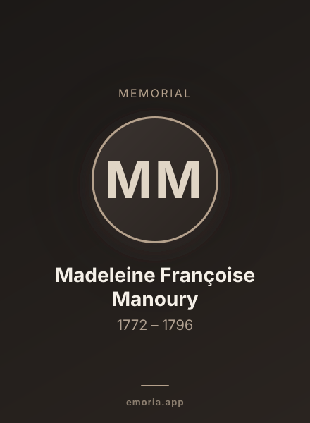 Memorial portrait of Madeleine Françoise Manoury