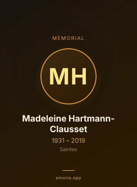 Memorial portrait of Madeleine Hartmann-Clausset
