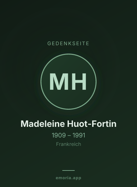 Gedenkportrait von Madeleine Huot-Fortin