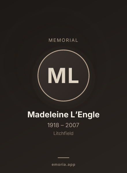 Memorial portrait of Madeleine L’Engle