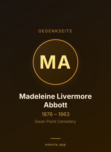 Gedenkportrait von Madeleine Livermore Abbott