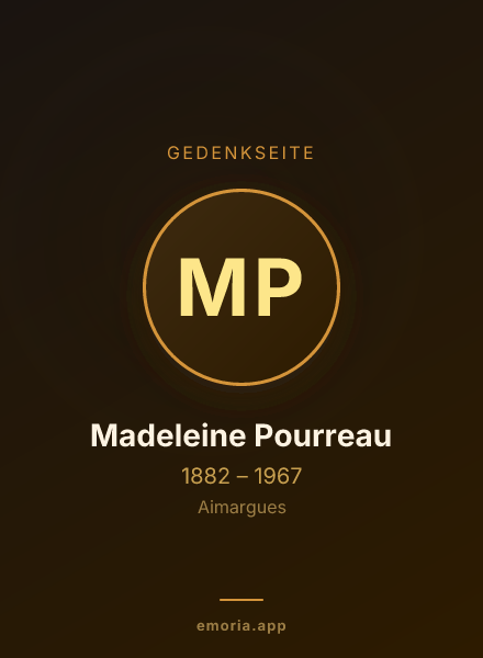 Gedenkportrait von Madeleine Pourreau
