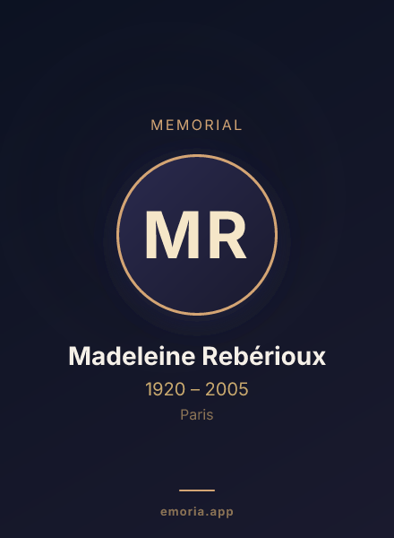 Memorial portrait of Madeleine Rebérioux