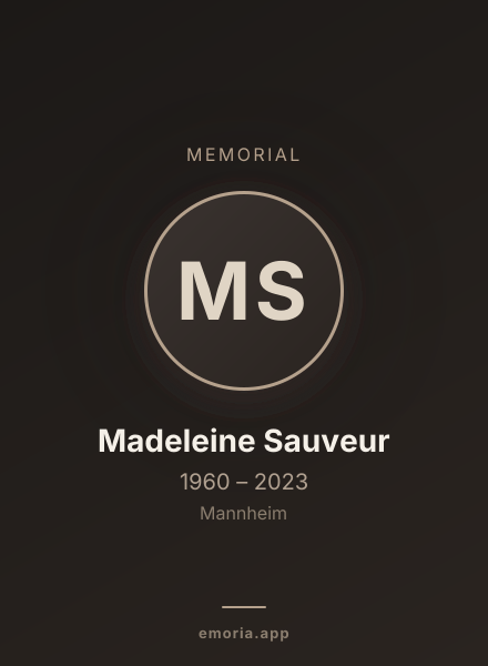 Memorial portrait of Madeleine Sauveur