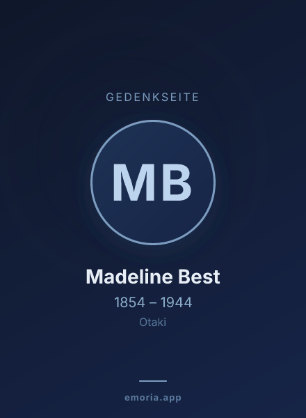 Gedenkportrait von Madeline Best