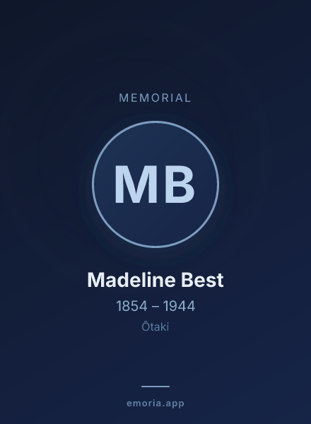 Memorial portrait of Madeline Best