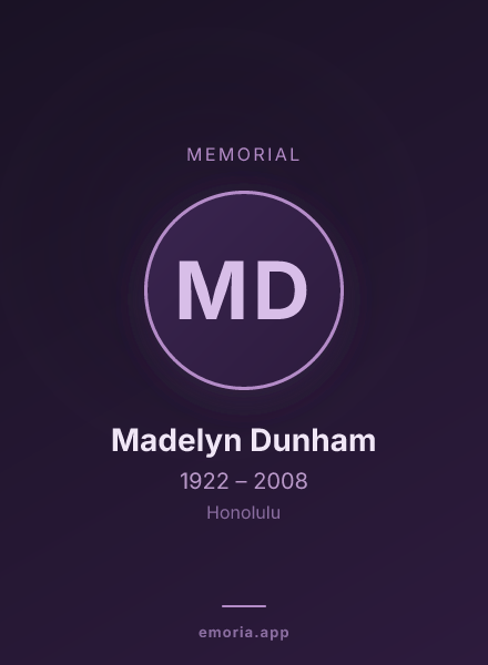 Memorial portrait of Madelyn Dunham