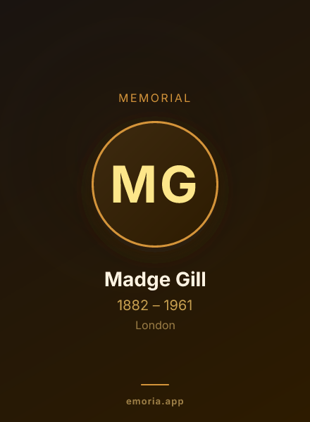 Memorial portrait of Madge Gill