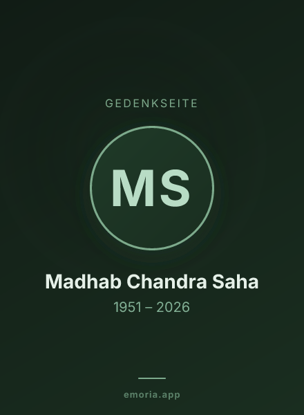Gedenkportrait von Madhab Chandra Saha