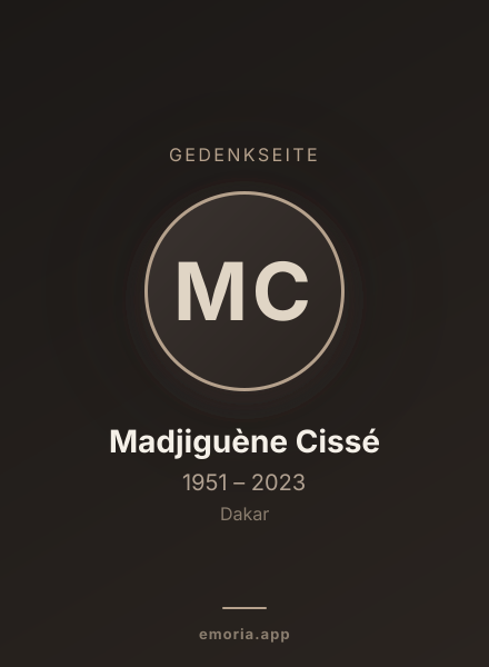Gedenkportrait von Madjiguène Cissé