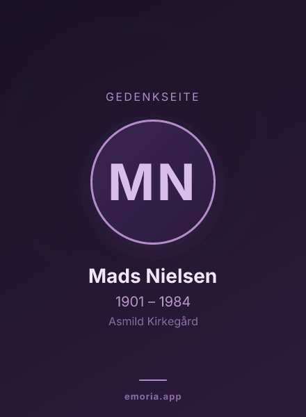 Gedenkportrait von Mads Nielsen