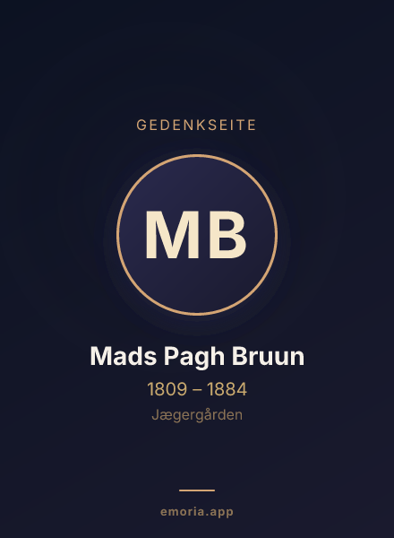 Gedenkportrait von Mads Pagh Bruun