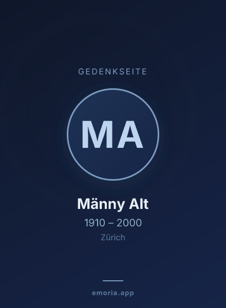 Gedenkportrait von Männy Alt