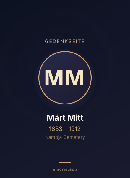 Gedenkportrait von Märt Mitt