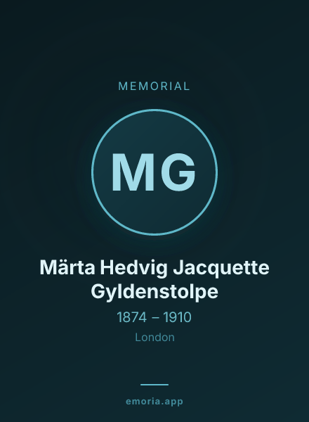 Memorial portrait of Märta Hedvig Jacquette Gyldenstolpe